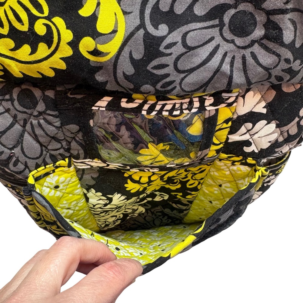 Vera Bradley Quilted Backpack Baroque Retired Pattern Bag Travel Laptop School - Picture 4 of 10